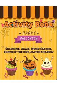 Activity Book Coloring Happy Halloween