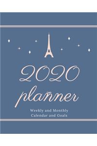 2020 Planner Weekly and Monthly Calendar and Goals