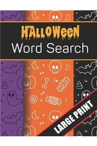 Halloween Word Search Large Print