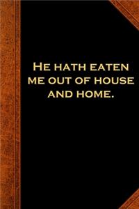 2020 Weekly Planner Shakespeare Quote Eaten Out House Home 134 Pages