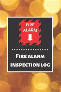 Fire alarm inspection log