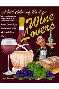 Adult Coloring Book for Wine Lovers