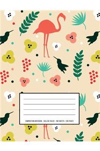 Tropical Flamingo - Pretty Composition Book and Notebook