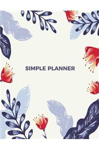 Simple Planner: Undated Personal Journal Notebook. Weekly Monthly Daily Notes Goals Tracker Calendar For Busy Moms