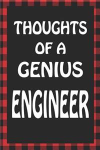 Thoughts of a Genius Engineer: Sarcastic Adult Humor Blank Lined Notebook