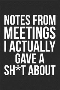 Notes from Meetings I Actually Gave a Sh*t about