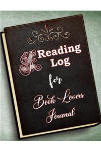 A Reading Log for Book Lovers Journal
