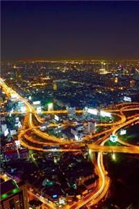 Aerial View of Bangkok, Thailand at Night Journal