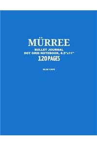 Murree Bullet Journal, Blue Cape, Dot Grid Notebook, 8.5
