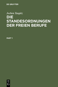 Die Standesordnungen Der Freien Berufe
