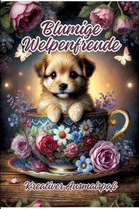 Blumige Welpenfreude