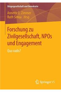 Forschung Zu Zivilgesellschaft, Npos Und Engagement