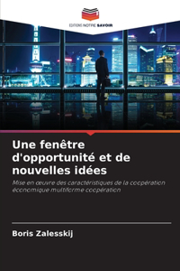 fenêtre d'opportunité et de nouvelles idées