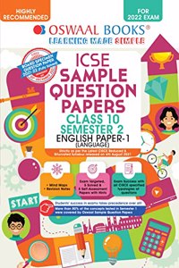 Oswaal ICSE Sample Question Papers Class 10, Semester 2, English Paper 1 Language Book (For 2022 Exam)