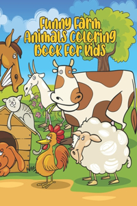 Funny Farm Animals Coloring Book For Kids