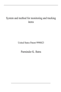 System and method for monitoring and tracking items