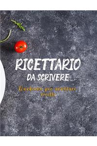 Ricettario Da Scrivere Quaderno Per Annotare Ricette