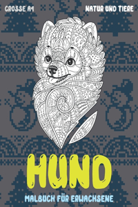 Malbuch für Erwachsene - Grosse A4 - Natur und Tiere - Hund