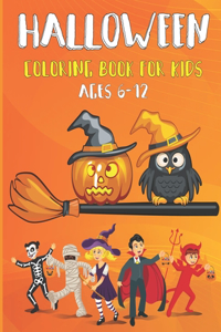 Halloween Coloring Book For Kids Ages 6-12