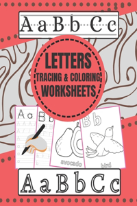 Letters tracing and coloring worksheets