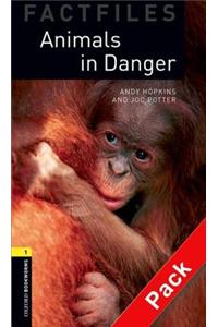 Oxford Bookworms Library Factfiles: Level 1:: Animals in Danger audio CD pack