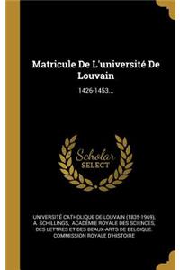 Matricule De L'université De Louvain