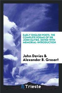 The Complete Poems of Sir John Davies