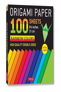 Origami Paper 100 Sheets Rainbow Colors 8 1/4 (21 CM)