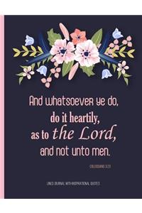 Lined Journal with Inspirational Quotes