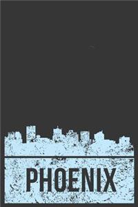 Phoenix: 100 page 6 x 9 Blank lined journal Proud of your vintage American City skylines, patriotic cool stuff to jot down your ideas and notes