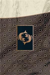 Monogram Pisces Journal