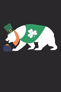 St. Patrick's Day Notebook - St. Patrick's Day Gift for Animal Lover - St. Patrick's Day Bear Journal - Bear Diary