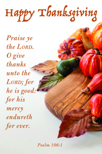 Thanksgiving Bulletin: Happy Thanksgiving (Package of 100)