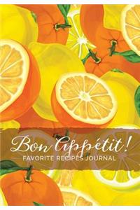Bon Appétit! Favorite Recipes Journal