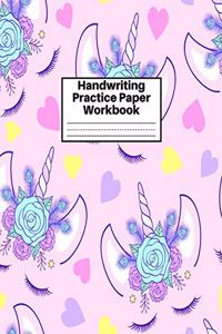 Handwriting Practice Paper Workbook