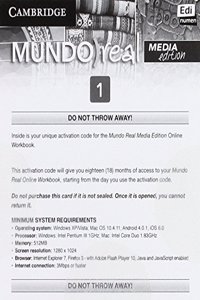 Mundo Real Media Edition Level 1 Online Workbook Activation Card