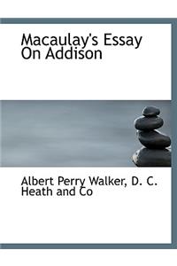 Macaulay's Essay on Addison