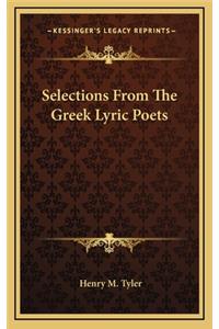 Selections from the Greek Lyric Poets