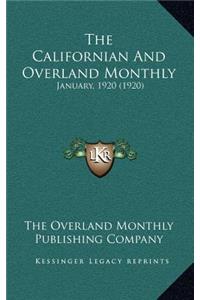 The Californian and Overland Monthly