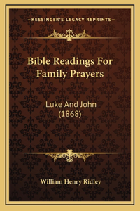 Bible Readings For Family Prayers