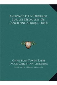 Annonce D'Un Ouvrage Sur Les Medailles De L'Ancienne Afrique (1843)