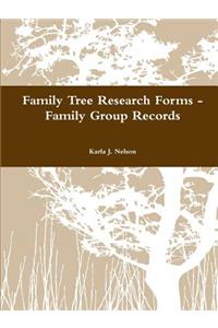 Family Tree Research Forms - Family Group Records