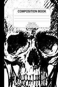 Skull Composition Book (Wide Ruled)
