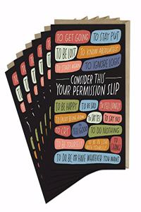 6-Pack Em & Friends Permission Slip Card