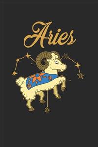 Aries Zodiac Notebook - Birthday Girl Journal Planner