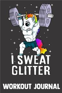 I Sweat Glitter Workout Journal