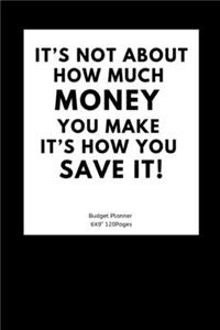 It's not about how much money you make It's how you save it!