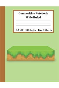 Composition Notebook Wide Ruled Lined Sheets