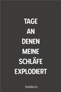 Tage an denen meine Schläfe explodiert Tagebuch