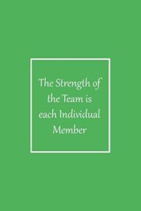 The Strength of the Team is each Individual Member
